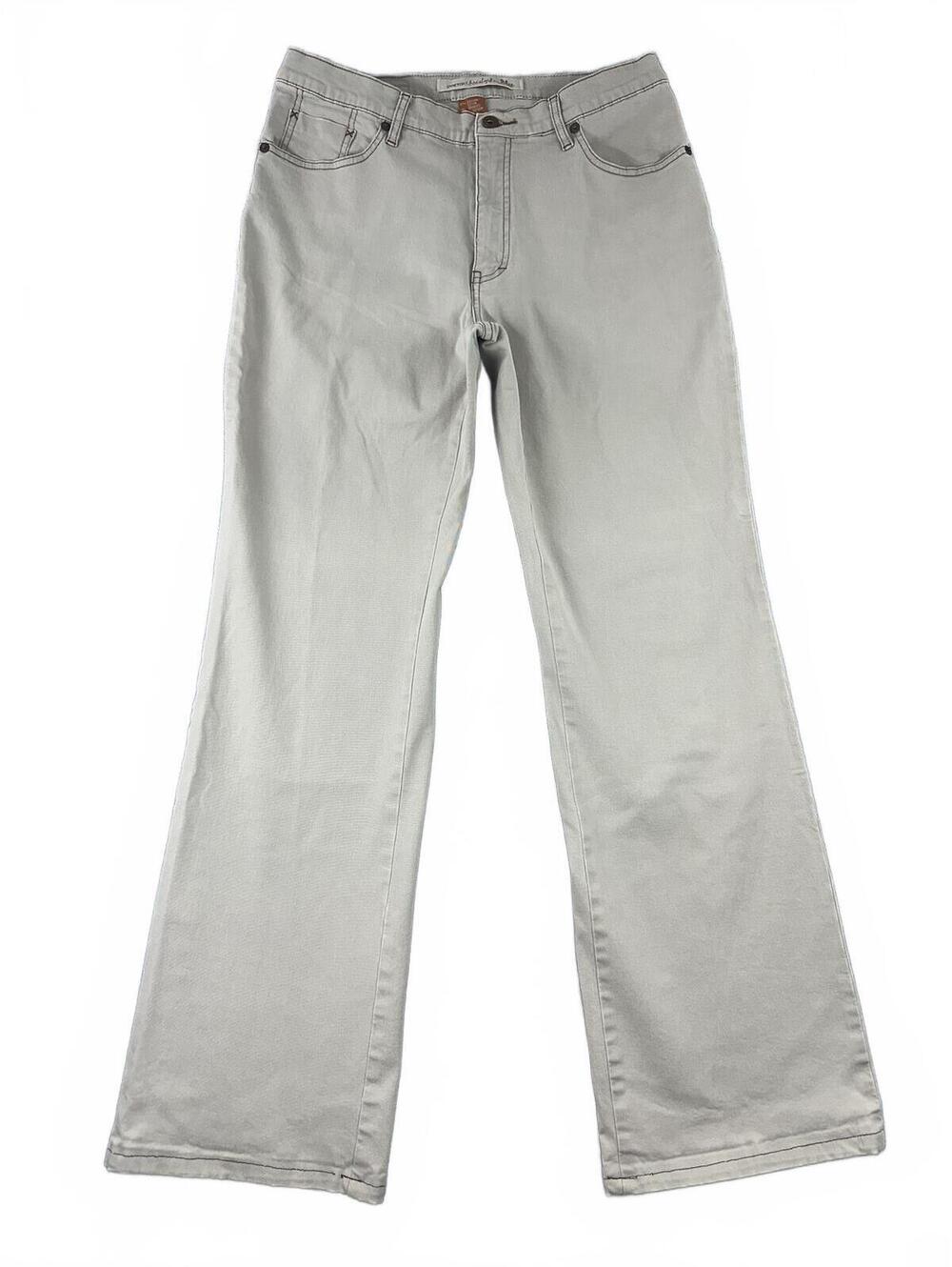 Christopher Blue Light Gray Stretch Bootcut Jeans Y2K Minimalist Casual - Picture 2 of 8